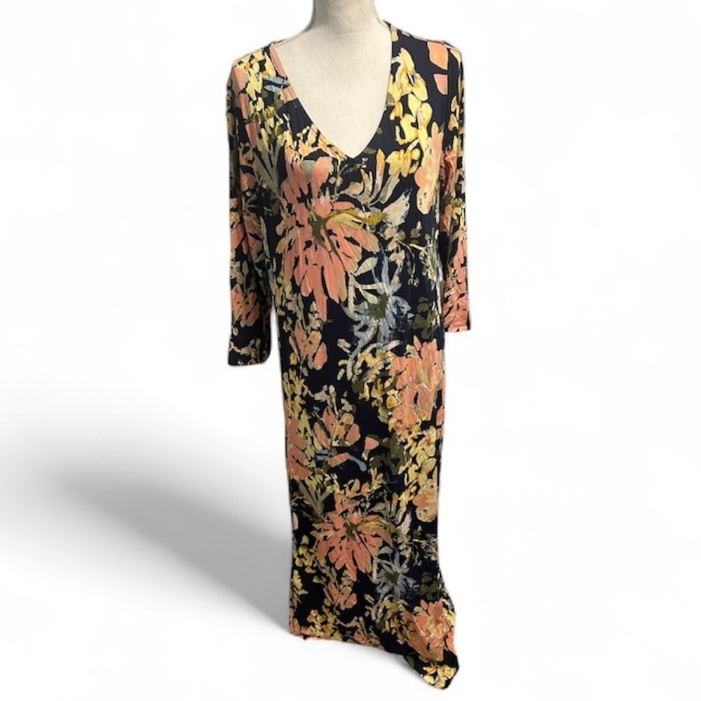 {New Directions} Spring Blooms Multicolor Floral Dress